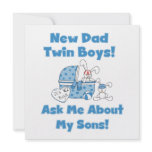 Twin Boys New Dad Gifts Personalized Invitations