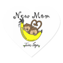 Twin Boys New Mom Gifts Stickers