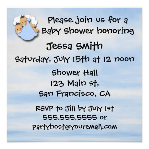 Twin Boys - Stork Baby Shower Invitations