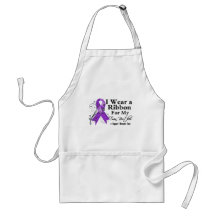 Twin Brother Purple Ribbon - Pancreatic Cancer Apron