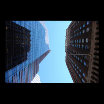 Twin Buildings Inspirational Framed Print posters