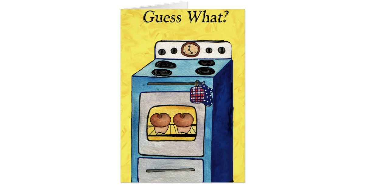 twin buns in the oven card Zazzle