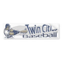 Twin Cities Baseball Bumpersticker by fantasybaseball Twin Cities Baseball Bumpersticker