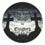 Twin crosses This book belongs to Round Sticker