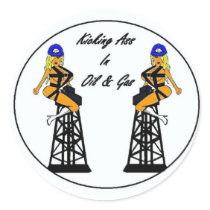 Twin Derricks Sticker