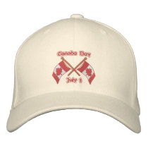 Twin Flags Canada embroidered hats