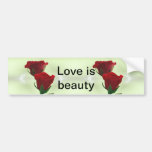 Twin Flame love red roses Bumper Sticker