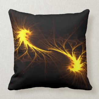 Twin Flames -Abstract Fractal Soul Mate Art Pillow