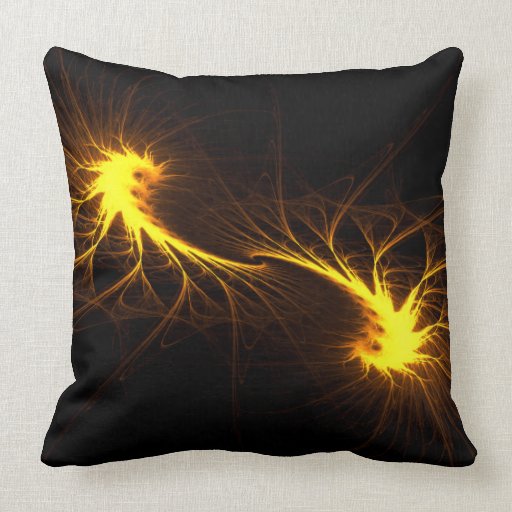 Twin Flames -Abstract Fractal Soul Mate Art Pillow