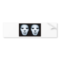Twin Ghostly Faces.jpg Bumper Sticker