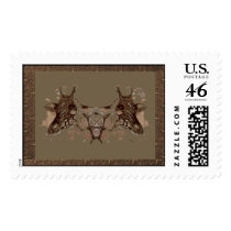 Twin giraffes of Africa stamp
