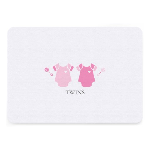Twin Girl Baby Shower Invitation