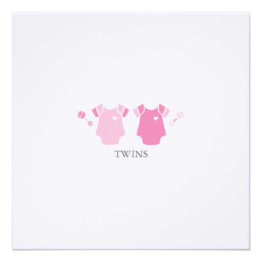 Twin Girl Baby Shower Invitation