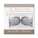 Twin Girl Baptism/Christening Favor - Photo Magnet