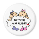 Twin Girls Arrived Fridge Magnets