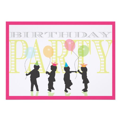 Twin Girls Birthday Invitation - Pink