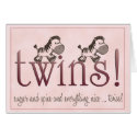 Twin Girls! cards