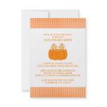 Twin Girls in a Pumpkin Baby Shower Invitations