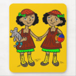 Twin Girls Mousepads
