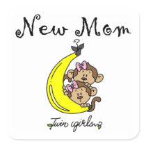 Twin Girls New Mom Gifts Stickers