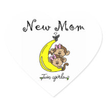 Twin Girls New Mom Gifts Stickers