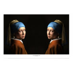 povray, pov, ray, vermeer, painting, girl, twin,
