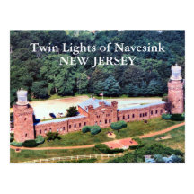 Twin Lights of Navesink, New Jersey Postcard