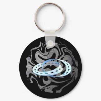 Twin Mobius Strips keychain