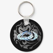 Twin Mobius Strips keychains by packratgraphics Twin Mobius Strips keychains