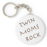 Twin Moms Rock Key Chains