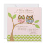 Twin Owl Baby Shower Invitation