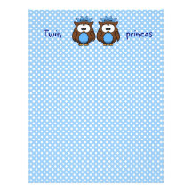 twin owl princes letterhead design