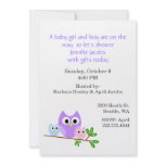 Twin Owls Baby Shower Invitation