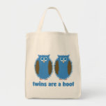 Twin Owls Blue Bag