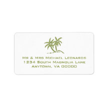 Twin Palm Tree RSVP Address Labels