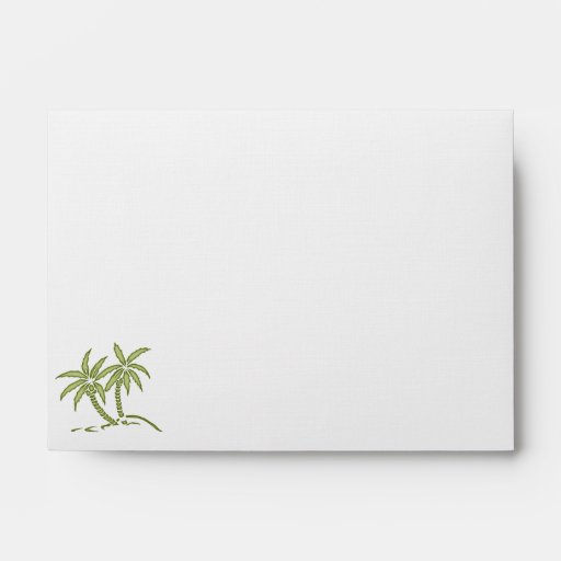 Twin Palm Trees Stationery Envelope | Zazzle