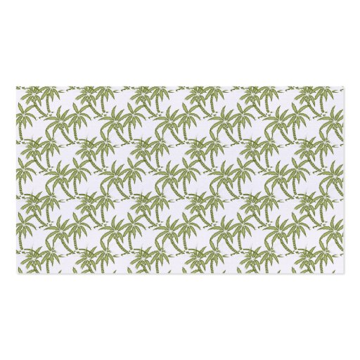 Twin Palm Trees Wedding Favor Tags Business Card Template (back side)
