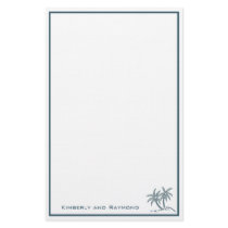 Twin Palm Trees Wedding Stationery