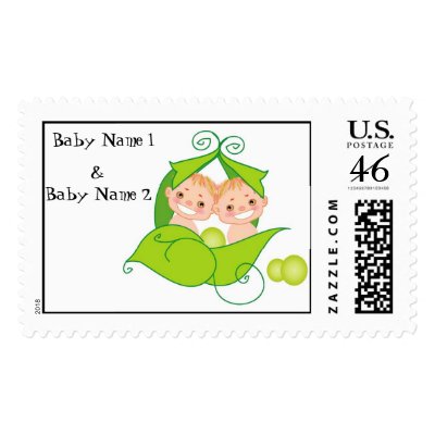 Twin Pea Postage by babyshowergalore