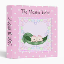 Twin Peapod Girls  Binder