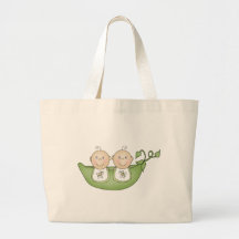 Twin Peas in a Pod Canvas Bags