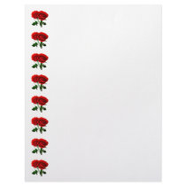 Twin Red Roses Custom Letterhead