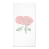 Twin Red Roses Photo Card Template