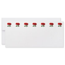 Twin Red Roses Personalized Rack Card