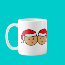 Twin Santa Hat Graphic mugs