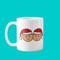 Twin Santa Hat Graphic mugs