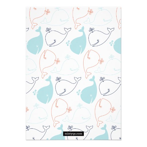 Twin Seahorses Double Birthday Party Invitation