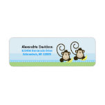 Twin Silly Monkeys Custom Address Labels labels
