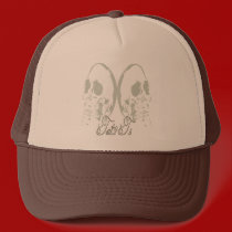 twin skulls logo hats