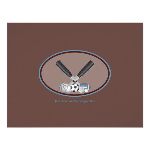 Twin Sports Baby Shower Invitations